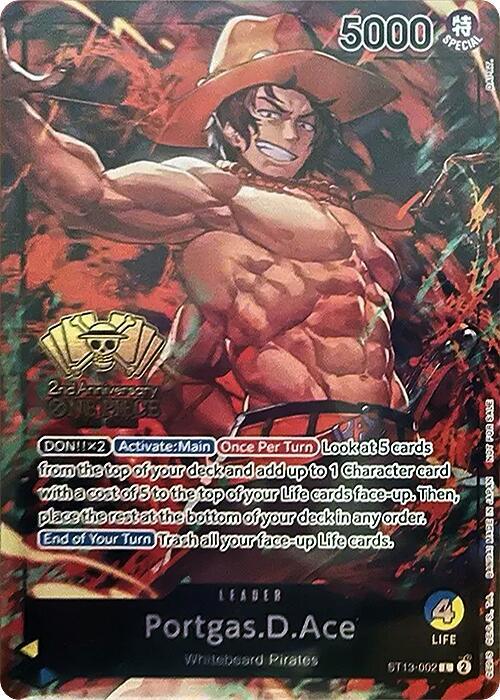 2nd Anniversary Sealed Winner Promo Pack - Luffy, Sabo and Ace