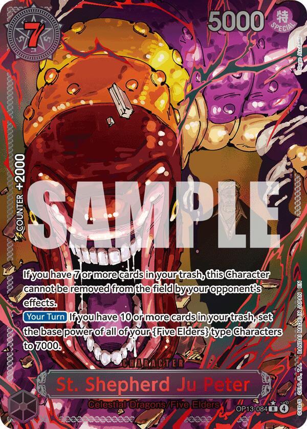 Lot of (5) One Piece English OP13 Five Elders Demon God Pack Set