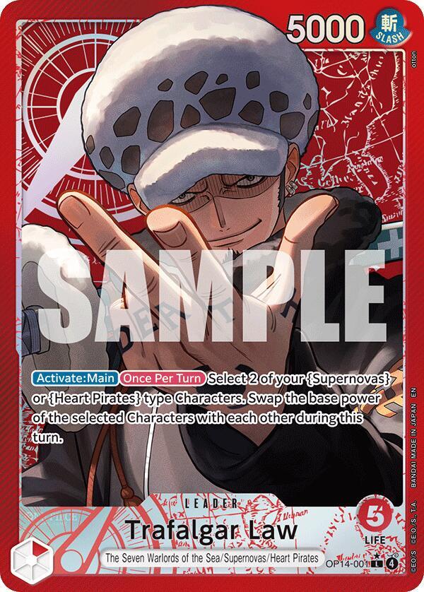 Trafalgar Law - OP14-001 (Leader) - The Azure Sea's Seven (OP14)