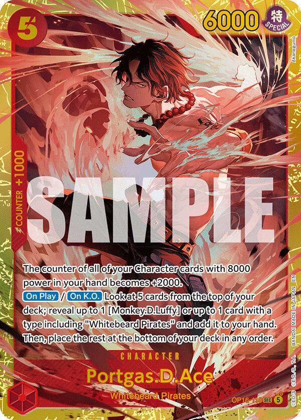 Portgas.D.Ace (Secret Rare) - The Time of Battle (OP16)