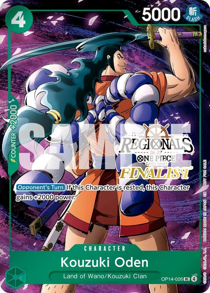 Kouzuki Oden (Regionals Finalist Card Set 26-27 Vol.2) - One Piece Promotion Cards (OP-PR)
