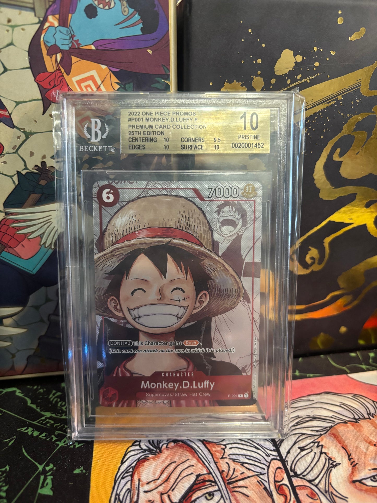 2022 One Piece Premium Collection 25th Edition P001 Monkey D. Luffy BGS 10