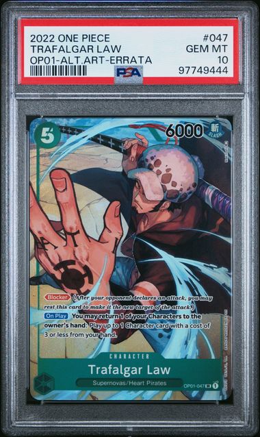 2022 ONE PIECE OP01-ROMANCE DAWN #047 TRAFALGAR LAW ALTERNATE ART-ERRATA