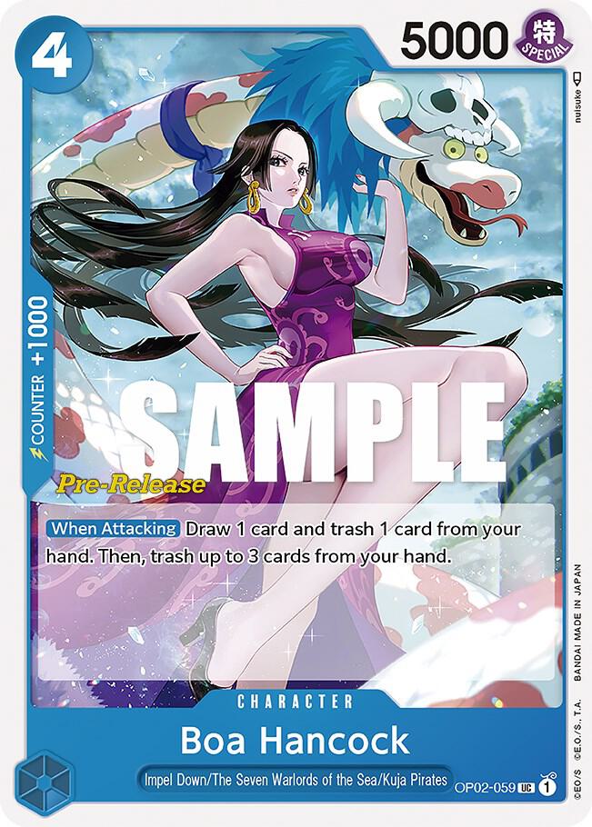 Boa Hancock - Paramount War Pre-Release Cards (OP02 PRE)