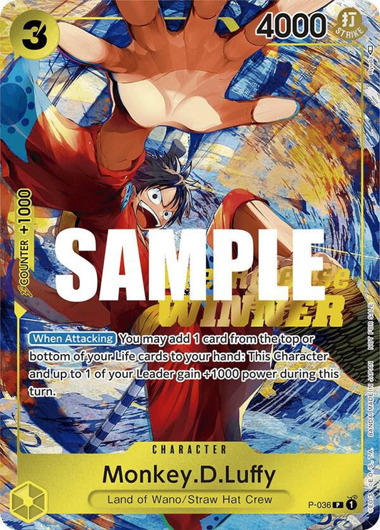 Monkey.D.Luffy (Pre-Release Tournament) (Winner) - One Piece Promotion Cards (OP-PR)