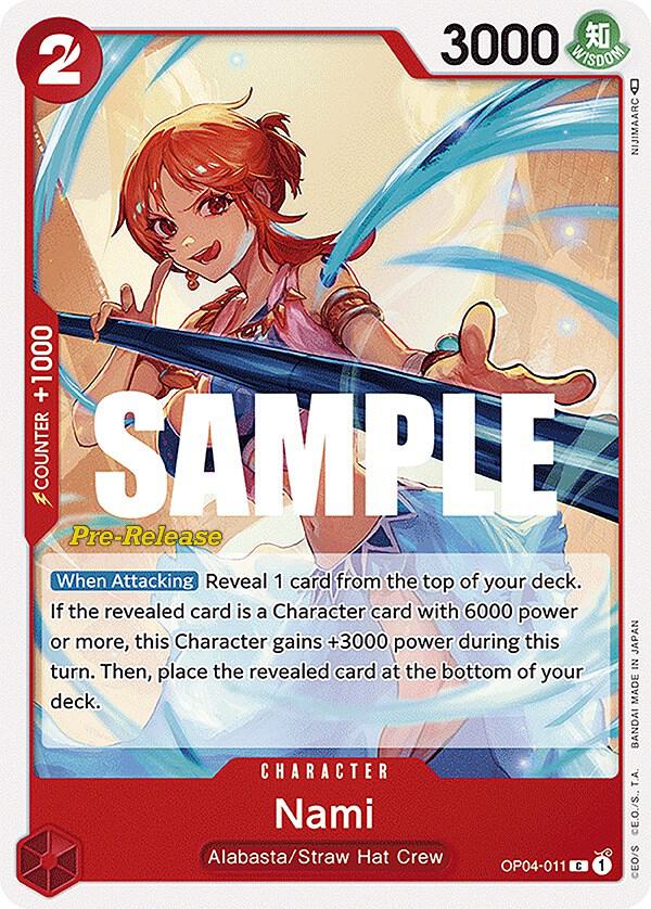 Nami - Kingdoms of Intrigue Pre-Release Cards (OP04 PRE)