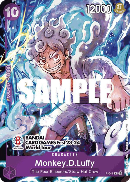 Monkey.D.Luffy (041) (BANDAI CARD GAMES Fest 23-24 World Tour) - One Piece Promotion Cards (OP-PR) NM