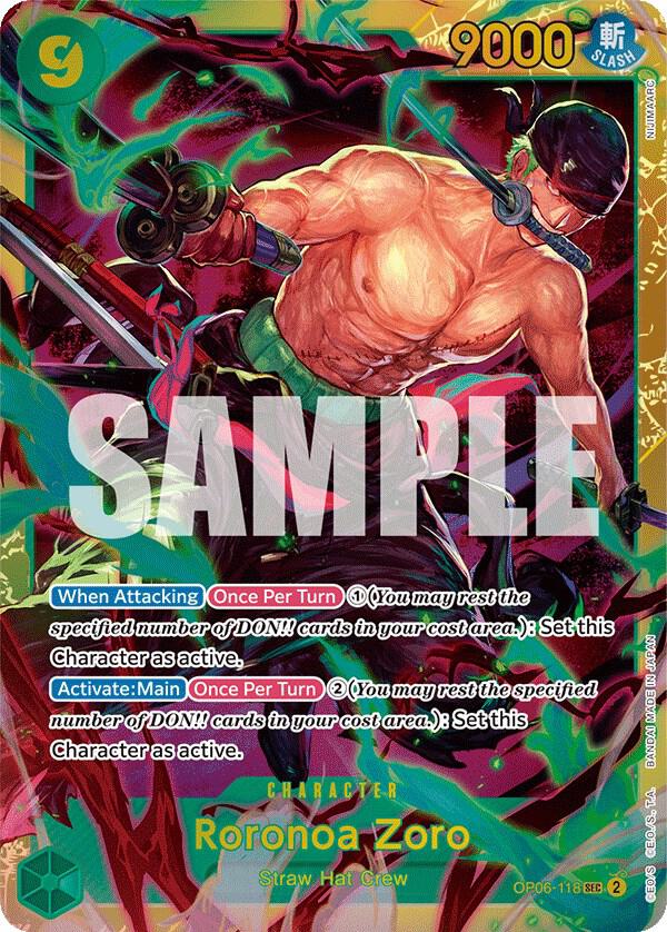 Roronoa Zoro (Secret Rare) - Wings of the Captain (OP06)