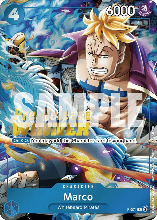 Marco (Two Legends Pre-Release Winner) - One Piece Promotion Cards (OP-PR)
