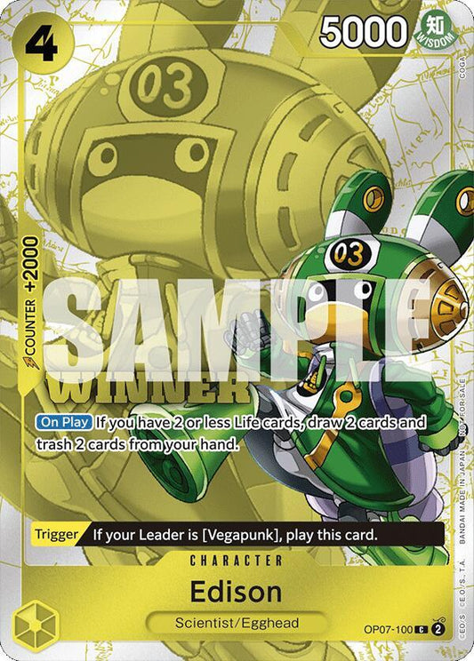 Edison (Winner Pack 2024 Oct.-Dec.) - One Piece Promotion Cards (OP-PR LP)