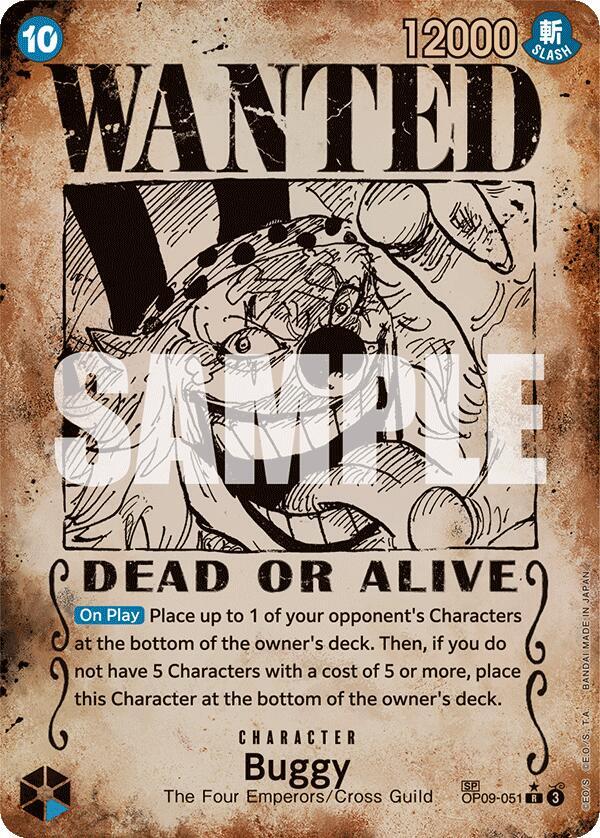 Buggy (Wanted Poster) - Emperors in the New World (OP09)