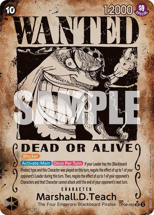Marshall.D.Teach (Wanted Poster) - Emperors in the New World (OP09)