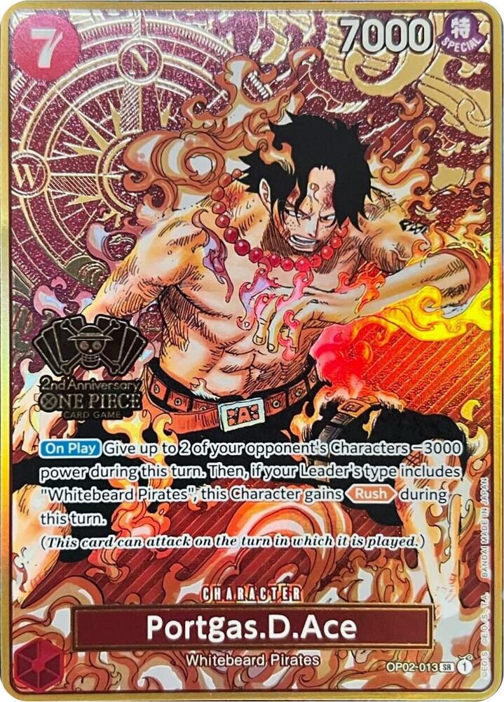 Portgas.D.Ace (One Piece Japanese Version 2nd Anniversary Set) - One Piece Promotion Cards (OP-PR)