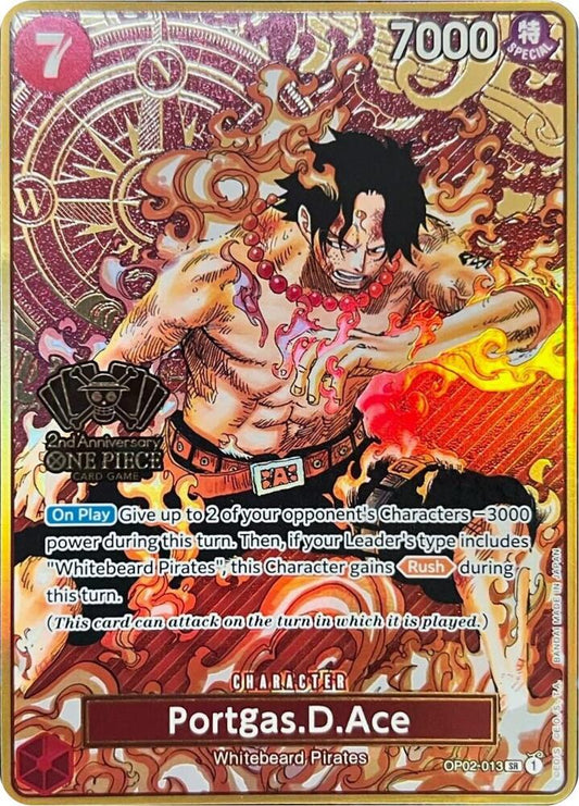 Portgas.D.Ace (One Piece Japanese Version 2nd Anniversary Set) - One Piece Promotion Cards (OP-PR)