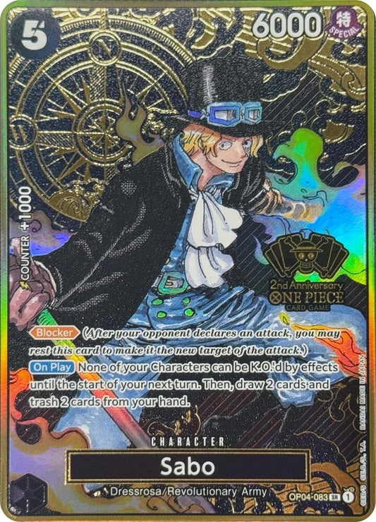 Sabo (One Piece Japanese Version 2nd Anniversary Set) - One Piece Promotion Cards (OP-PR)