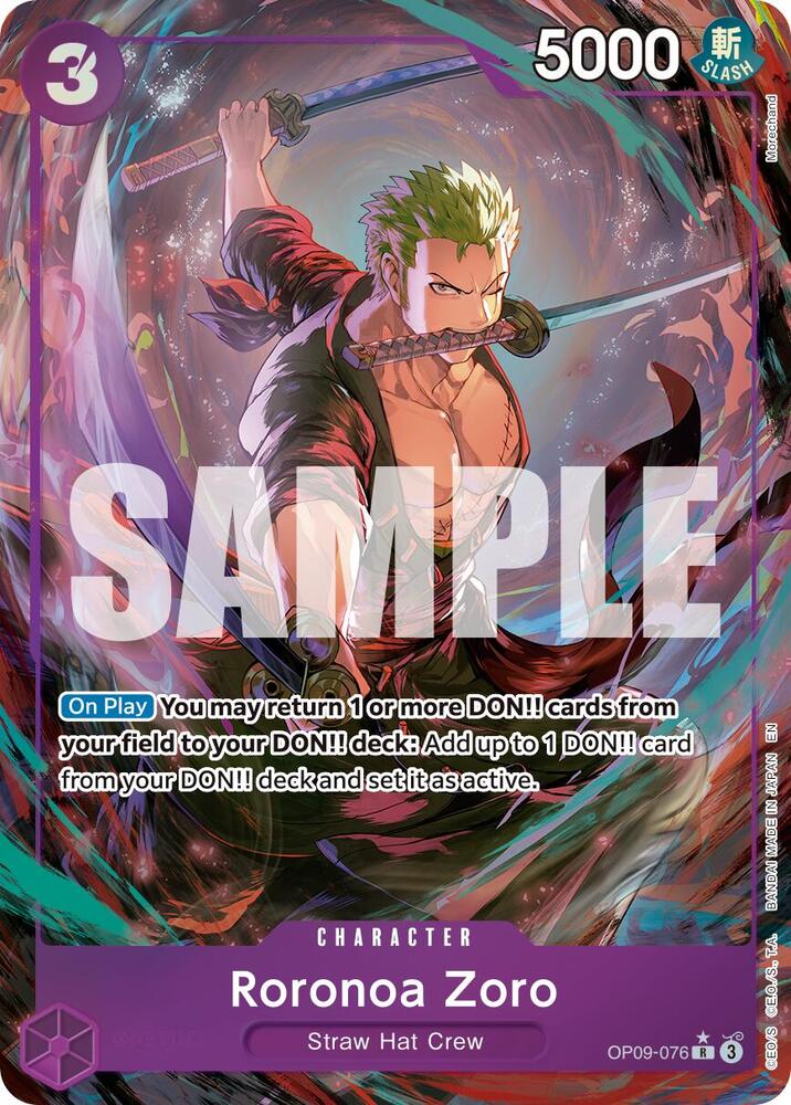 Roronoa Zoro - OP09-076 (Parallel) - Premium Booster -The Best- Vol. 2 (PRB-02)