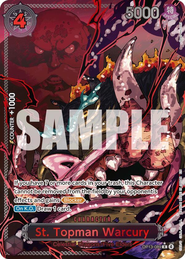 Lot of (5) One Piece English OP13 Five Elders Demon God Pack Set
