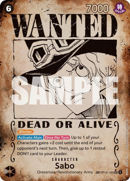 Sabo (120) (Wanted Poster) - Carrying On His Will (OP13)