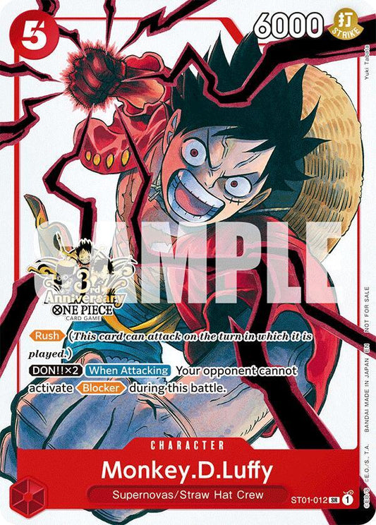 Monkey.D.Luffy - ST01-012 (3rd Anniversary Tournament 3 Brothers Pack) - Carrying On His Will: 3rd Anniversary Tournament Cards (OP13 ANN)