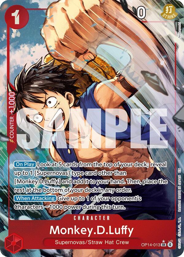 Monkey.D.Luffy - OP14-013 (Parallel) - The Azure Sea's Seven (OP14)