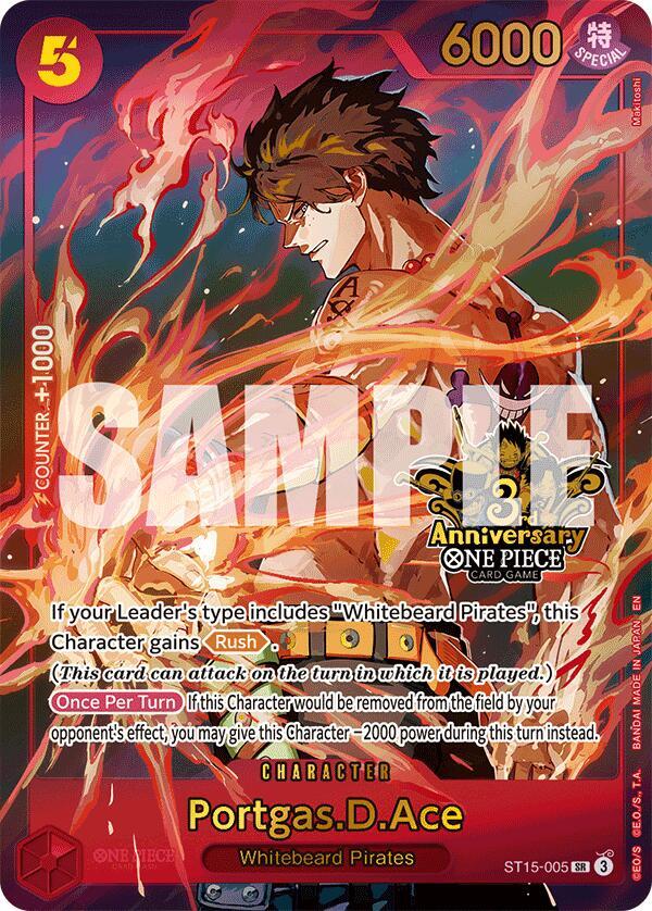 Portgas.D.Ace (Japanese Version 3rd Anniversary Set) - One Piece Promotion Cards (OP-PR)