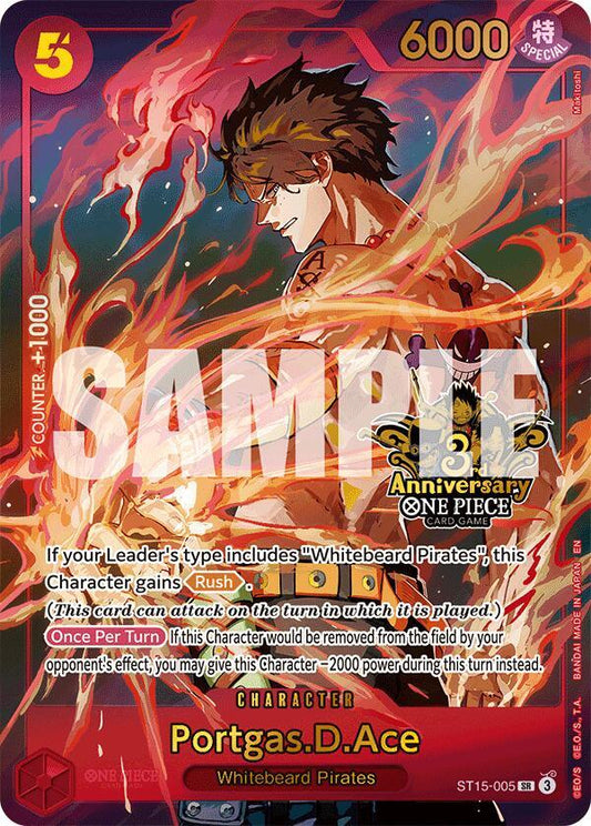 Portgas.D.Ace (Japanese Version 3rd Anniversary Set) - One Piece Promotion Cards (OP-PR)