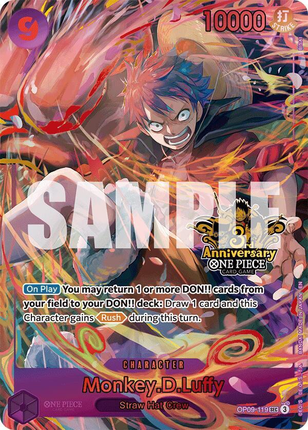 Monkey.D.Luffy (Japanese Version 3rd Anniversary Set) - One Piece Promotion Cards (OP-PR)
