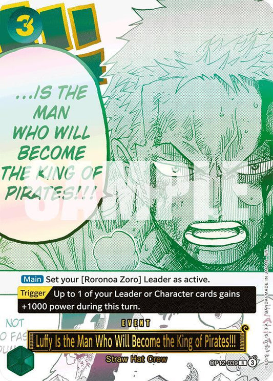 Luffy Is the Man Who Will Become the King of Pirates!!! (Japanese Version 3rd Anniversary Set) - One Piece Promotion Cards (OP-PR)
