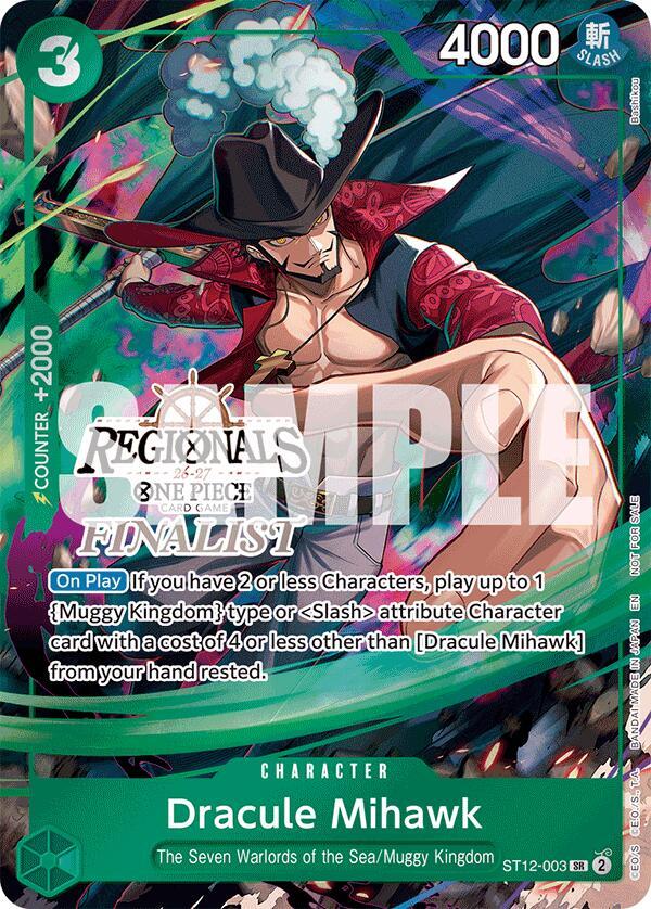 Dracule Mihawk (Regionals Finalist Card Set 26-27) - One Piece Promotion Cards (OP-PR)