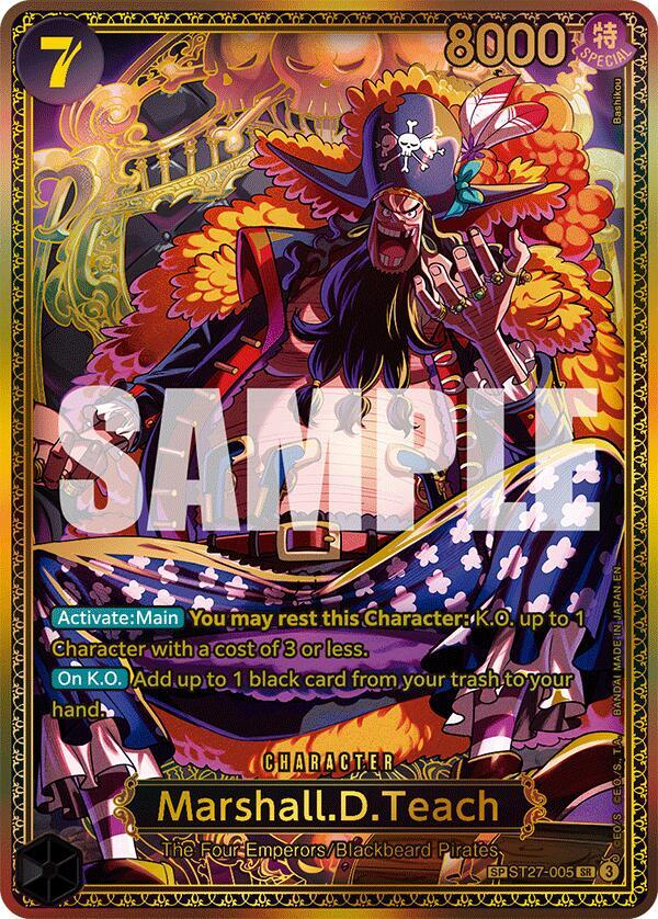 Marshall.D.Teach (ST27-005) (Special Rare) - The World's Strongest Warriors (OP17) NM