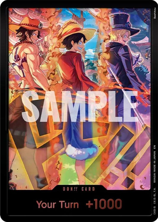 DON!! Card (English Version 3rd Anniversary Set) (Ace, Luffy, Sabo) - One Piece Promotion Cards (OP-PR Set of 10)