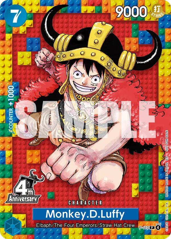 Monkey.D.Luffy (4th Anniversary) - One Piece Promotion Cards (OP-PR)