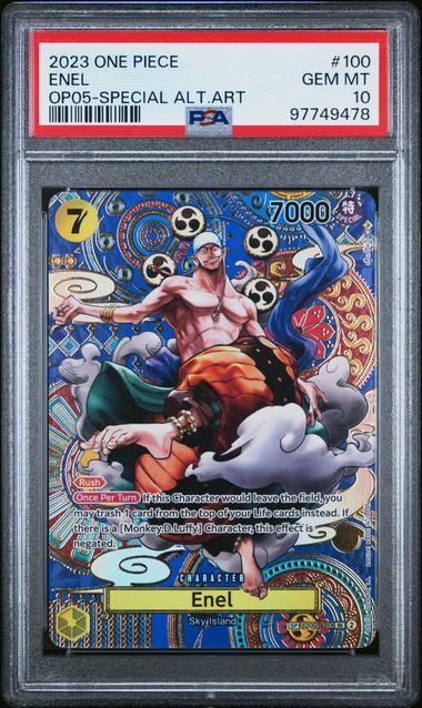 2023 ONE PIECE OP05-AWAKENING OF THE NEW ERA #100 ENEL SPECIAL ALTERNATE ART