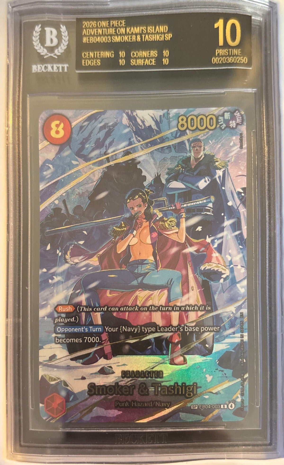 2026 One Piece Adventures/Kami's Island #003 Smoker & Tashigi BGS 10 BLACK LABEL