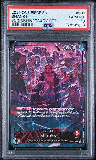 2025 ONE PIECE ENGLISH VERSION 2ND ANNIVERSARY SET #001 SHANKS