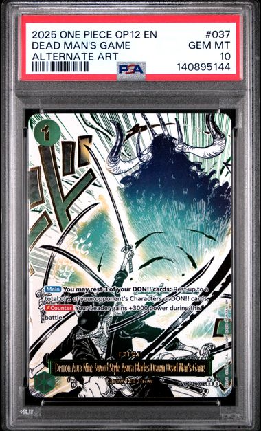 2025 ONE PIECE OP12-LEGACY OF THE MASTER #037 DEAD MAN'S GAME ALTERNATE ART