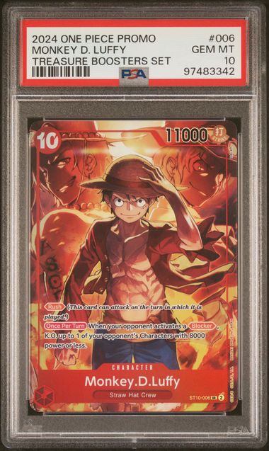 2024 ONE PIECE PROMOS #006 MONKEY D. LUFFY TREASURE BOOSTERS SET