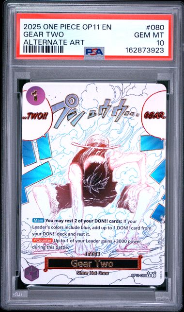 2025 ONE PIECE OP11-A FIST OF DIVINE SPEED #080 GEAR TWO ALTERNATE ART