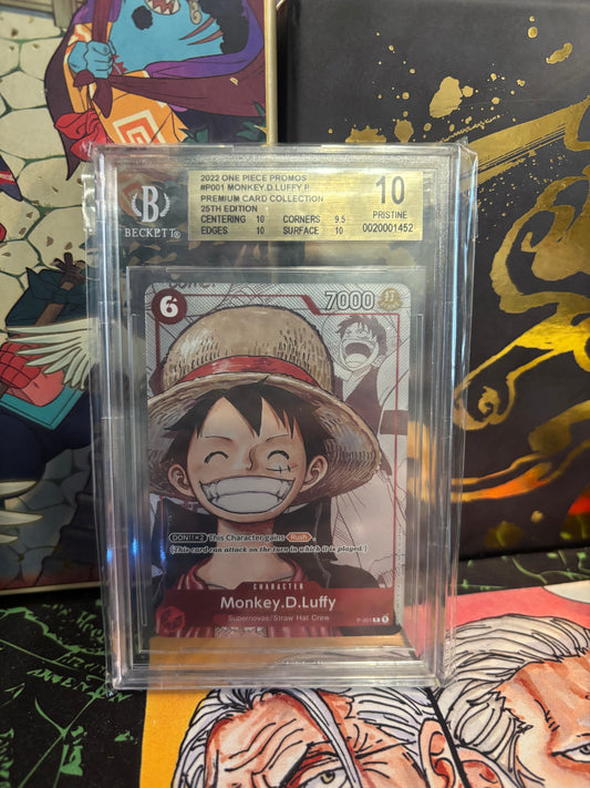 2022 One Piece Premium Collection 25th Edition P001 Monkey D. Luffy BGS 10