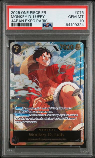 2025 ONE PIECE FRENCH PROMOS #075 MONKEY D. LUFFY JAPAN EXPO PARIS