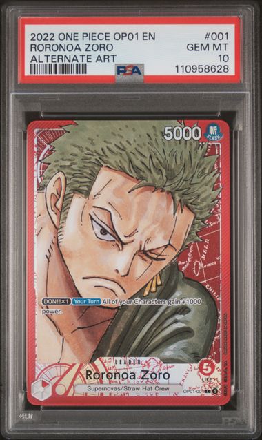 2022 ONE PIECE OP01-ROMANCE DAWN #001 RORONOA ZORO ALTERNATE ART