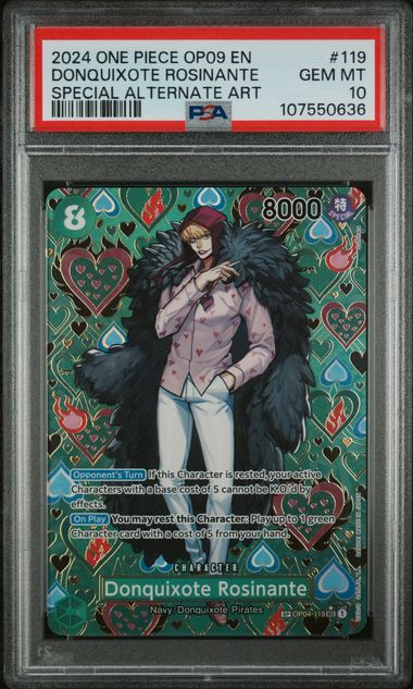 2024 One Piece Donquixote Rosinante OP09 Special Rare PSA 10