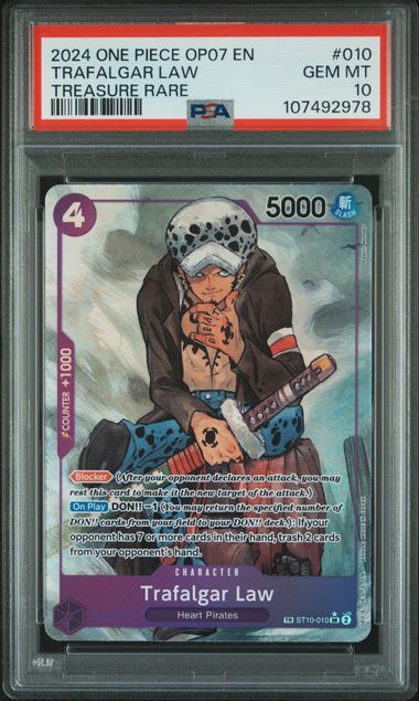 2024 ONE PIECE OP07-500 YEARS IN THE FUTURE #010 TRAFALGAR LAW TREASURE RARE