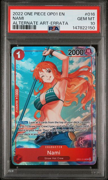 2022 ONE PIECE OP01-ROMANCE DAWN #016 NAMI ALTERNATE ART-ERRATA