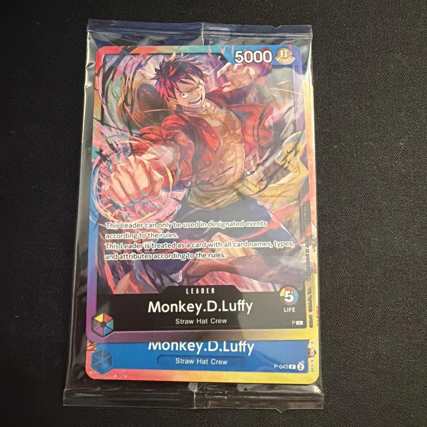 2nd Anniversary Monkey.D.Luffy P-043 Sealed Promo