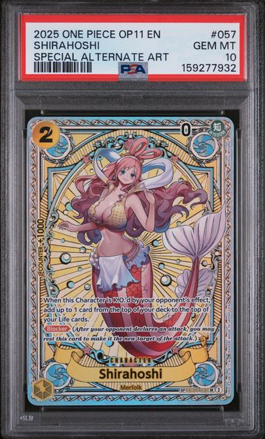 2025 ONE PIECE OP11-A FIST OF DIVINE SPEED #057 SHIRAHOSHI SPECIAL ALTERNATE ART